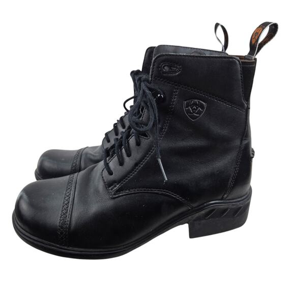 Ariat Scout Paddock Boots Womens 8 B Black Leather Outdoor Equestrian Gorpcore - Picture 6 of 12
